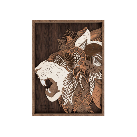 Lion Wall Art – Symbolic Wooden Art