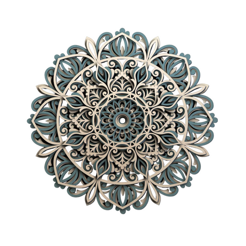 Mandala Wall Art – Antique Layered Wooden Art for Tranquil Interiors