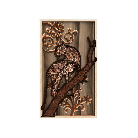 Panther Wall Art – Layered Wooden Art