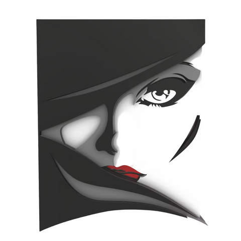 Woman Silhouette Art – Layered Wooden Female Silhouette Wall Art
