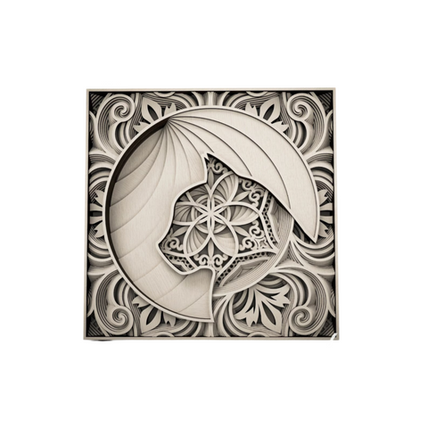 Ethereal Grace – 3D Layered Wooden Art of Feminine Essence