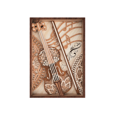 Violin Art – Handcrafted 3D Violin Art" 🎻✨