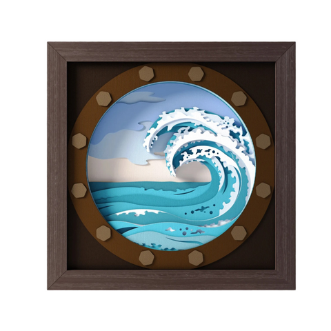 Ocean Wall Art – Nautical Porthole 3D Wooden Wall Art 🌊⚓