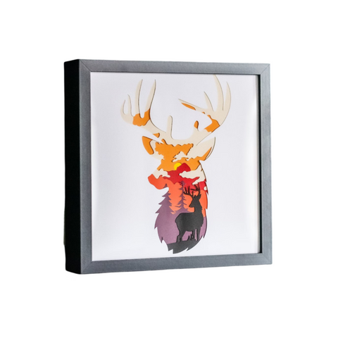"Stag Wall Art – The Spirit of the Wild Stag" 🦌🌲✨