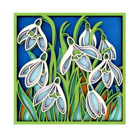 "Flower Wall Art – The Whispering Elegy of Snowdrops" 🌿✨❄️