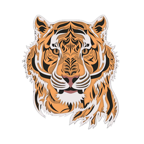 "Tiger Wall Decor – The Regal Tiger in Layered Wooden Art" 🐅🔥✨