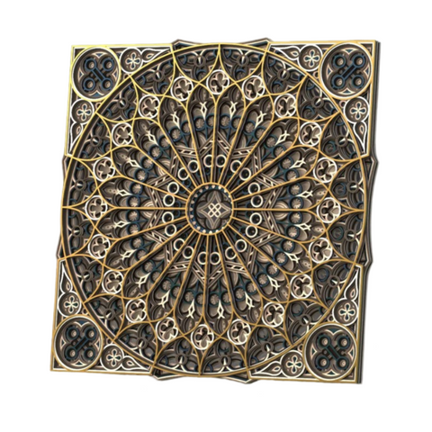 "Ethereal Wall Art – The Sacred Rose of Gothic Illumination" 🏰✨