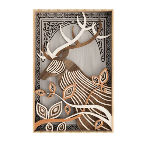 "Nature Wall Art – The Ethereal Stag of the Enchanted Realm" 🦌✨