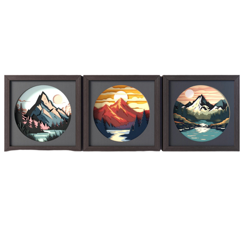 "Eternal Horizons – The Triptych of Timeless Landscapes" 🌄✨