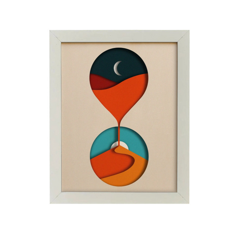 "Sand Timer Art – The Illusion of Time in Layered Wooden Art" ⏳🌌