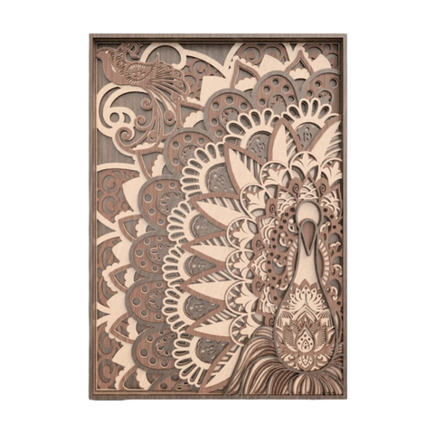 "Peacock Wood Art – The Timeless Majesty of the Peacock" 🦚✨