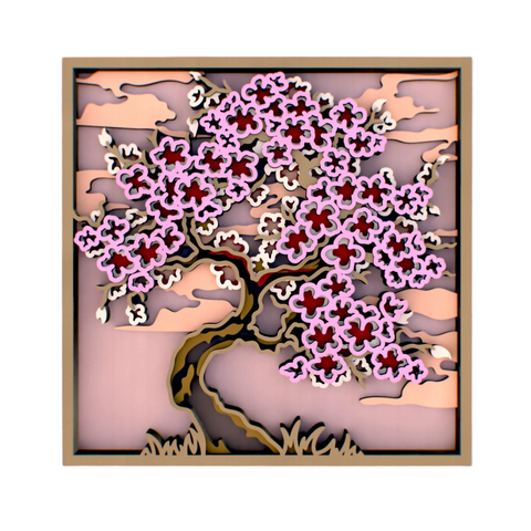 "Cherry Blossom Tree Wall Art – The Sacred Whisper of the Sakura