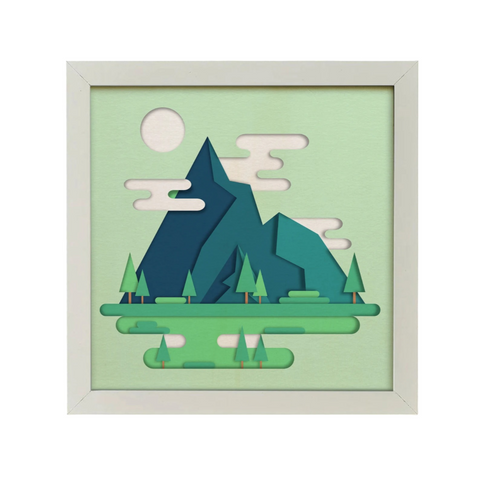 Mountain Wood Wall Art – The Timeless Embrace of Mountain Serenity 🏔️🌿✨
