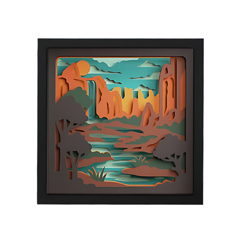 "Sunset Wood wall Art – Passage to the Hidden Realm" 🌅🏞️