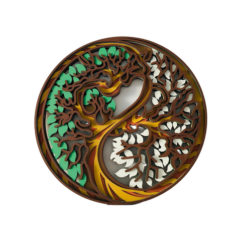 Yin Yang Wall Art – The Eternal Balance of Life's Roots 🌿🌗