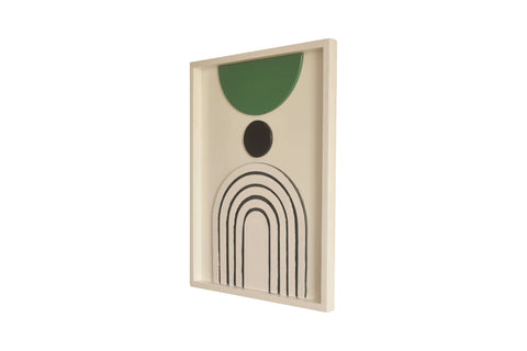 Abstract Geometric Wooden Wall Art Trio