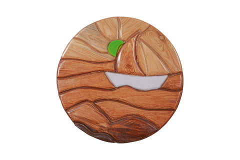 Round Rustik Wooden Art wall decor