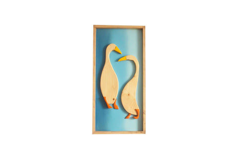 Wooden Goose love art decor