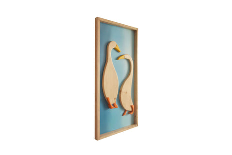 Wooden Goose love art decor