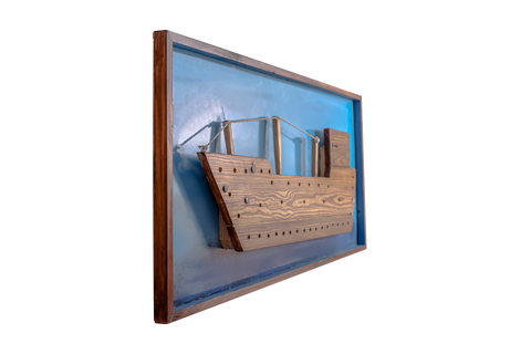 Nautical Wood ship decorative art