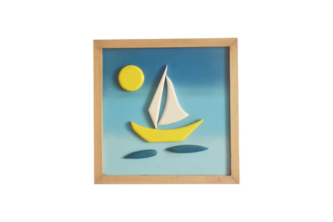 Sailboat wooden art