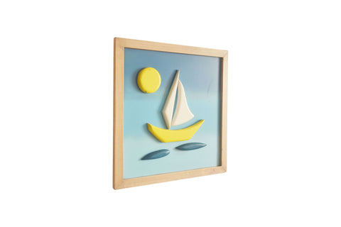 Sailboat wooden art