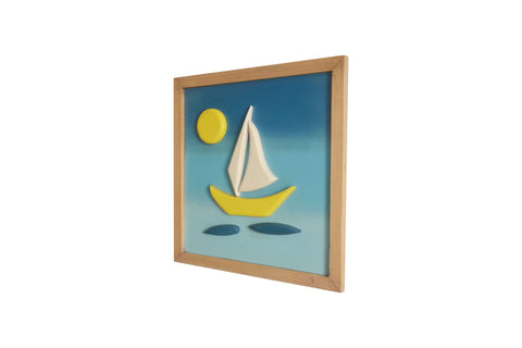 Sailboat wooden art