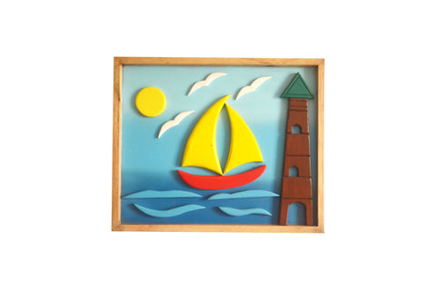 Sailing on Ocean waves wall hanging