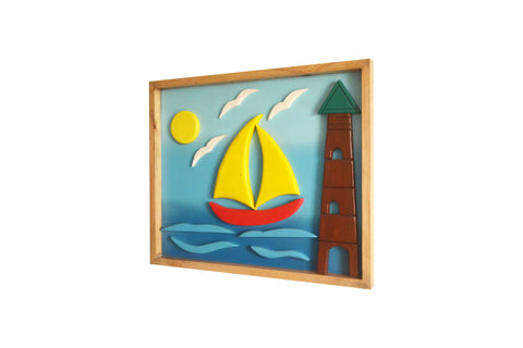 Sailing on Ocean waves wall hanging