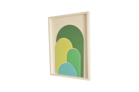 Abstract Geometric Wooden Wall Art Trio