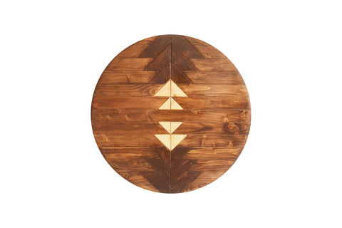 Circle wood with Triangle design Wall decor