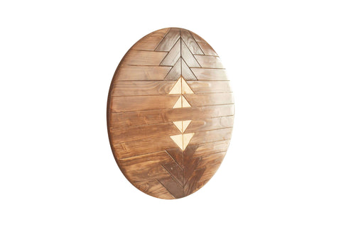 Circle wood with Triangle design Wall decor