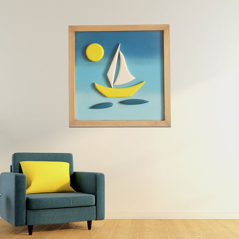 Sailboat wooden art