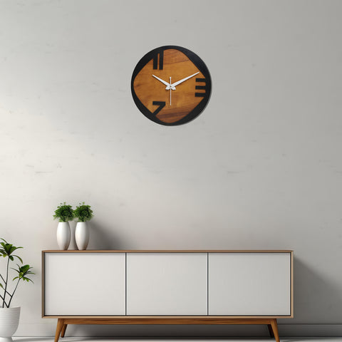 Avant-Garde Asymmetric Wooden Wall Clock