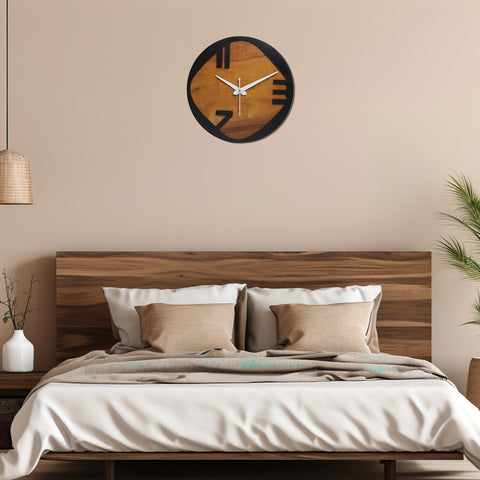 Avant-Garde Asymmetric Wooden Wall Clock