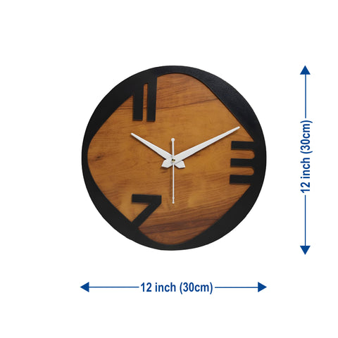 Avant-Garde Asymmetric Wooden Wall Clock