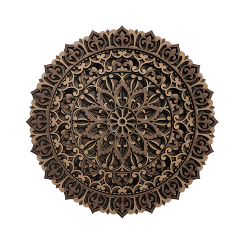 Heritage Radiance Mandala – Layered Wooden Artwork Inspired by Ancient Craftsmanship