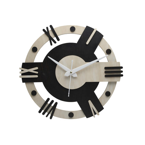 ChronoSphere Wooden Wall Clock – Artful Geometric Timepiece